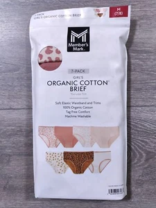 Members Mark Underwear Girls Medium 7-8 Organic Cotton 7-Pack Briefs Kids - Picture 1 of 5