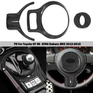 For Toyota GT 86 GT86 Subaru BRZ 2012-2015 Gear Shift Steering Wheel Carbon Set - Picture 1 of 7