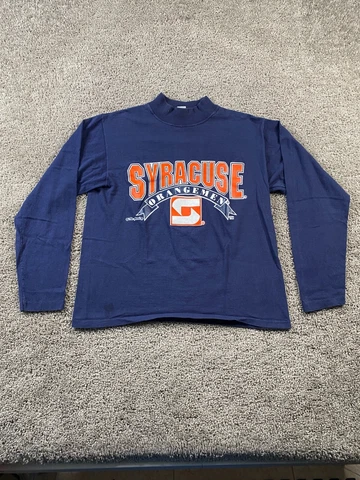 VINTAGE Syracuse Orange Shirt Mens Large Blue Orangemen Long Sleeve The Game 90s Cover