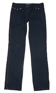 DOLCE&GABBANA Deep Navy Blue Cotton-Silk Straight Leg 5-Pocket Pants ITA 42 US 6 - Picture 1 of 9