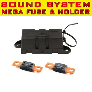 2PCS MEGA FUSES 300AMP + HOLDER FOR DUAL BATTERY INVERTORS SOUND SYSTEM AU - Bild 1 von 3
