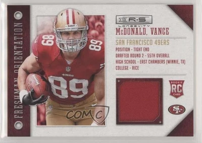 2013 Panini Rookies & Stars Freshman Orientation Materials Vance McDonald #39 RC - Image 1 of 2