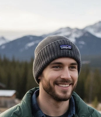 Patagonia Wool Blend Beanie Gray Knit Winter Hat Unisex - Image 1 of 4