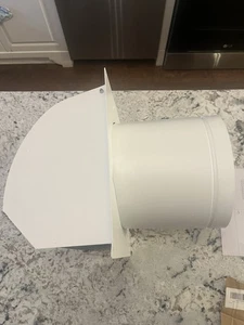 8 Zoll Haubenwandlüfter mit Sichtschutz Wandabluft Abdeckkappe weiß - Bild 1 von 5