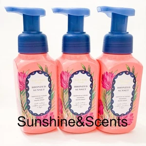 3-PACK Bath & Body Works BRONZED SUNSET Gentle Foaming Hand Soap 8.75oz Each NEW - Picture 1 of 4