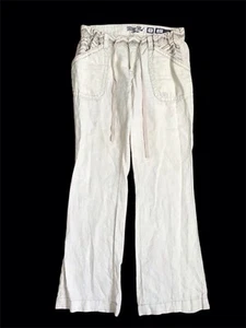 Miss Me Damen Hose Größe M Cargohose 100% Leinen weites Bein sand - Bild 1 von 11