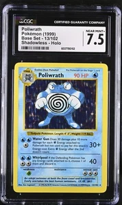 CGC 7.5 Poliwrath 1999 Base Set 13/102 Shadowless Holo Pokemon Card psa - Picture 1 of 2