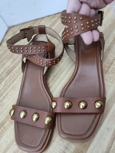 Michael Kors Garner Leather Studded Sandals Size 9.5 Excellent Condition - Picture 1 of 7