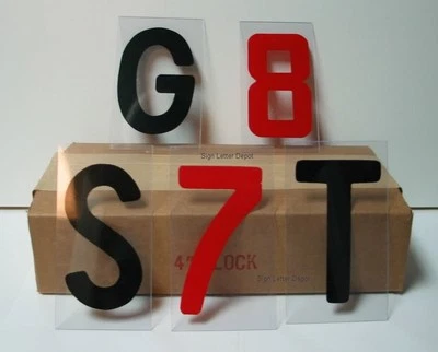 4" Changeable Plastic Outdoor Sidewalk SIGN LETTERS 5-b - Image 1 of 2