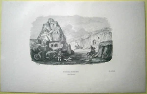 1843 Breton print NECROPOLIS AT DOCIMIUM, ASIA MINOR, #53 - Picture 1 of 1