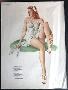 CHEESECAKE RISQUE VARGAS Pinup STAMPA CIRCA:1945 ESQUIRE Titolo: SEGNALE DI AVVERTIMENTO! - Foto 1 di 2