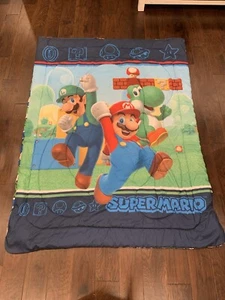 Authentic Official Nintendo Super Mario Brothers Reversible Twin Comforter MINT - Picture 1 of 4