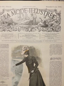 VINTAGE DEKO OBJEKT ZEITSCHRIFT ABBILDUNG DAMEN MODE RETRO SAMMLUNG ILLUSTRATION - Bild 1 von 24