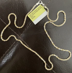 24k Gold Plated Sterling Silver Twist Chain 18 inches - Italy - List $140 - Picture 1 of 8