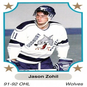 Jason Zohil (Sudbury Wolves) 1991 7th Inning Sketch Hockey Card - Number 268 - Picture 1 of 2
