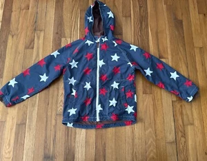 Mini Boden Star Insulated Fleece Hooded Jacket Blue Size 9-10 - Picture 1 of 6