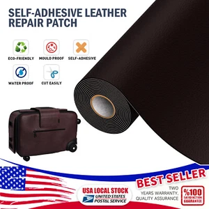Self Adhesive PU-Leather Repair Patch First Aid Kit for Sofa Coffee 8"x12" x5pcs - Picture 1 of 16