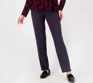 Susan Graver Everyday Reg Supreme Knit Slim Leg Pull On Pants A544681 - Picture 1 of 8
