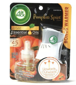 Air Wick Plug in Scented Oil Starter Kit - (Warmer + 1 Refill)  Pumpkin Spice 