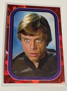 “RARE” 2023 Topps Chrome Sapphire Star Wars ROTJ Luke Skywalker RED STICKER - Picture 1 of 10