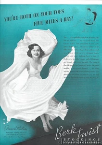 30er Jahre Berkshire Strümpfe Werbung - Eleanore Whitney 1938 - Bild 1 von 1