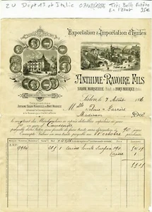 Dépt 13 - Salon Château de la Colombe & Italie - T Belle Entête Huilerie de 1886 - Picture 1 of 1