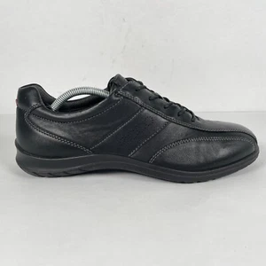 Ecco Sky Oxford Shoes Womens Size 39 US 8 Black Leather Lace Up Walking Sneakers - Picture 1 of 10
