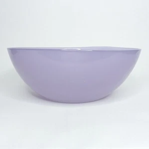 Frutero Freeform 10 pulgadas ópalo lavanda arte vidrio plato para servir cena decorativa - Imagen 1 de 12