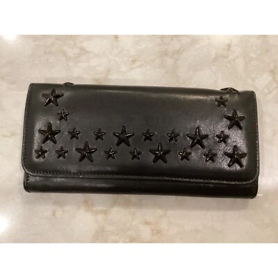 Cartera sin asas Jimmy Choo NINO de cuero negro con tachuelas estrella Foto 1 de 4