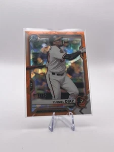 Yusniel Diaz 2021 Bowman Chrome Prospect Orange Refractor Parallel NUMBERED /75 - Picture 1 of 2