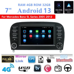 Fit for Mercedes Benz SL350 2005-2012 Android 13 Stereo Radio For Apple CarPlay - Picture 1 of 24