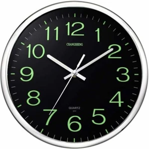 12Inch Large Modern Luminous Night Light Wall Clock Silent Battery operated Home - Picture 1 of 10