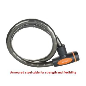 Master Lock Armoured Cable Key Lock 18mm X 1m 8228 Black - Picture 1 of 4