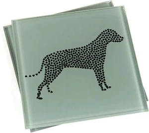 Labrador Geschenk Hund Untersetzer mit Herzen Labrador Pistole Hundehund 2er Set - Bild 1 von 1