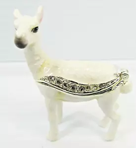 LLama Mini Scatola Portagioie Gioielli Fauna Selvatica Collezionismo Decorazione Casa - Foto 1 di 2