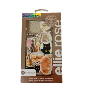 Ellie Rose Ultra Slim Cat Phone Case New iPhone 13 Pro Max Compatible 8ft Drop P - Picture 1 of 9