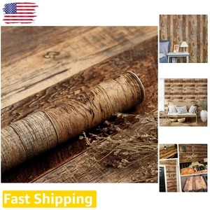 Rustic Wood Wallpaper - Easy Installation & Removal - Matte Finish - DIY Decor - Picture 1 of 9