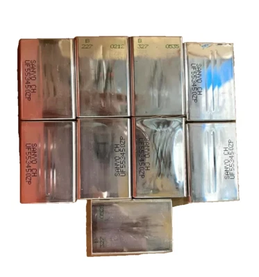 SANYO PRISMATIC lithium ion RECHARGEABLE BATTERY 3.7V 1150MAH(Lot of 10) - Image 1 of 3