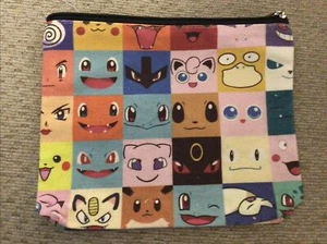 Pokémon and Friends Canvas-Tasche mit Reißverschluss Reise-Organizer-Tasche 7""x 9"" NEU - Bild 1 von 3