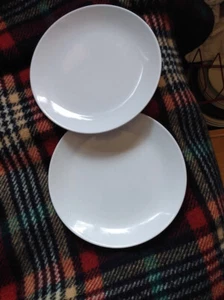 2 replacement Ikea Fargrik 15199 White 21 cm Dessert / salad Plates vgc - Picture 1 of 3