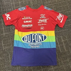 Camiseta NASCAR Vintage Años 90 DUPONT Arco Iris Rayas Jeff Gordon Racing Talla Grande - Imagen 1 de 9
