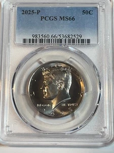 2025 P Kennedy Half Dollar 50c PCGS MS66 - Picture 1 of 2
