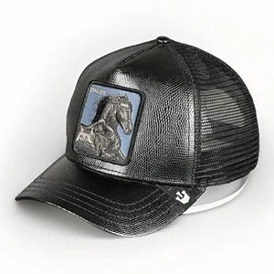 GOORIN Bros Limited Edition Black Stallion Hat Faux Snakeskin SnapBack Cap RARE! - Bild 1 von 12