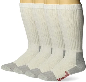 Men's Riggs Workwear Over The Calf Work Boot Socks 4 Pair Pack, White/Grey, L... - Picture 1 of 2