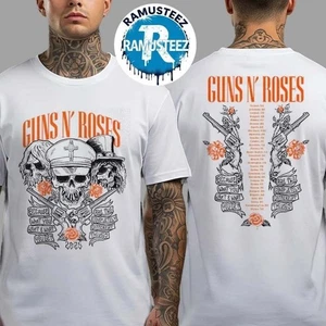 Camiseta Guns n Roses Grey Skulls Tour 2025 Birmingham UK Cities List Camiseta - Imagen 1 de 7