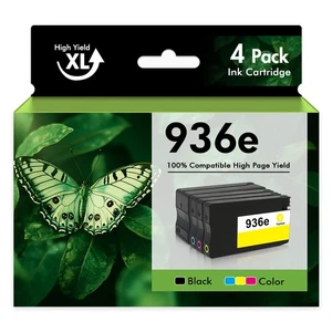 Wkłady atramentowe 936e 936XL (z nowym chipem) do HP OfficeJet Pro 9125e 4-pak - Zdjęcie 1 z 3
