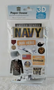 Paper House 3D Stickers - 'Navy' - 13 Pieces - NIP - Picture 1 of 2