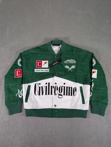 Civil Regime Blooming Through Chaos Racing Jacket Mens Medium Patch Moto Streetw - Picture 1 of 10