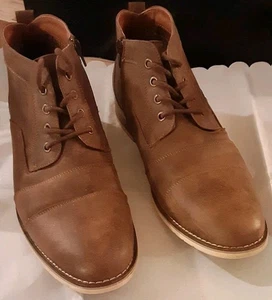 Ferro Aldo "Blaine" Freizeit Herren Mittelhoch Schnürung Seitlicher Reißverschluss Stiefel Größe 10 Braun  - Bild 1 von 11