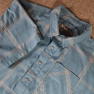 Vertx Guardian Stretch Shirt Short Sleeve Deep Sea Plaid 2XL (VTX1432-DSP-2X) - Picture 1 of 6